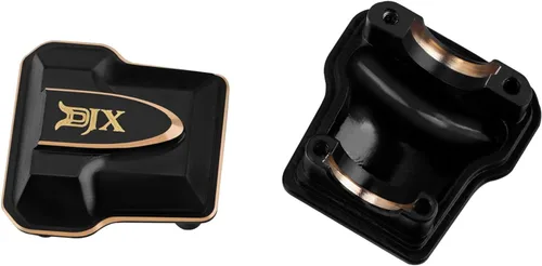 Vista 4 de DJX CNC mecanizado 2 piezas latón diff cubierta delantera y trasera eje diff cubierta para 1/18 RC Crawler coche TRX4M actualización piezas