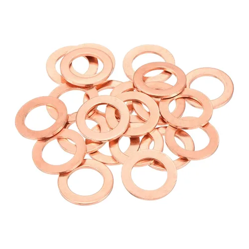 Vista 89 de MECCANIXITY - 52 piezas de arandelas planas de cobre, arandelas de sellado de anillo de trituración métricas mejoradas de cobre de 3x7x1mm
