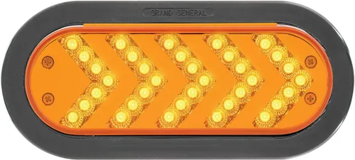 Vista 3 de Grand General 77130 - Luz secuencial ovalada de 35 LED ámbar/flecha con bisel S.Bezel, 1 unidad