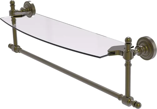 Vista 15 de Allied Brass Retro Dot Collection - Toallero integrado para tocador de vidrio, 24 pulgadas, bronce antiguo