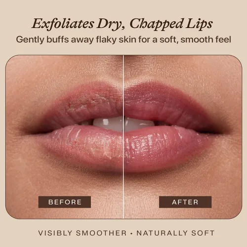 Vista 2 de Exfoliante labial orgánico USDA Berry - Hecho en EE. UU. con ingredientes naturales, Rellenos de calcetines navideños para mujeres, Exfoliante