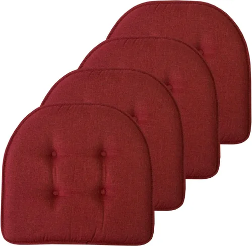 Sweet Home Collection - Cojín de espuma viscoelástica para silla, con capitoné, parte trasera de goma antideslizante, en forma de U, 17 x