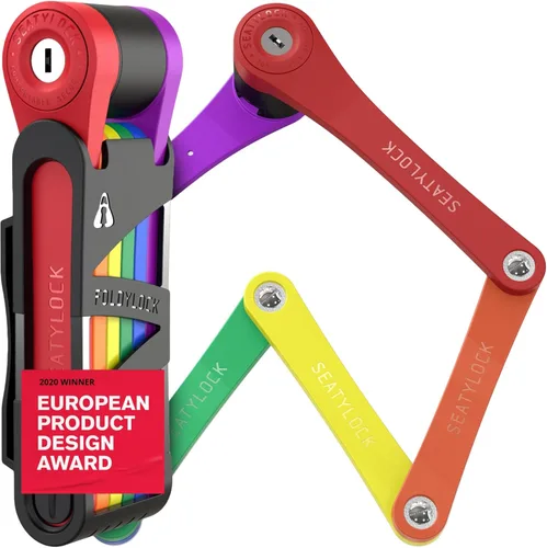 Vista 11 de Seatylock FoldyLock - Candado plegable compacto para bicicleta, galardonado y patentado, ligero, de alta seguridad, resistente, antirrobo, protector