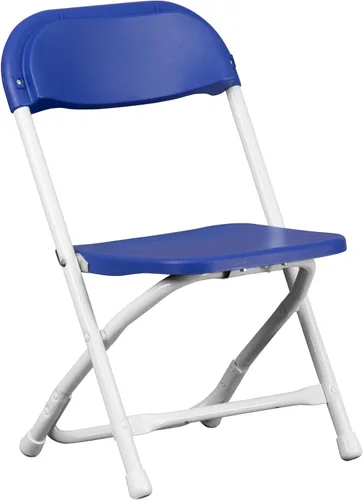 Vista 24 de Flash Furniture Paquete de 2 sillas plegables de plástico blanco para niños
