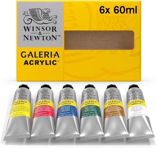 Vista 10 de Winsor & Newton Galeria - Set de pintura acrílica, 5 tubos de 60ml (2-oz), Metálico