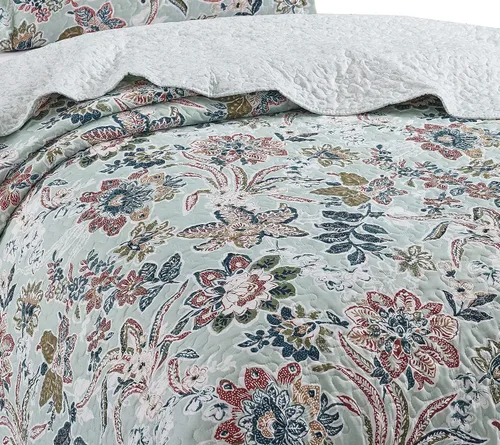 Vista 7 de Brilliant Sunshine Juego de edredón de 2 piezas con 1 funda, reversible, suave y ligero, para todas las estaciones, individual, verde