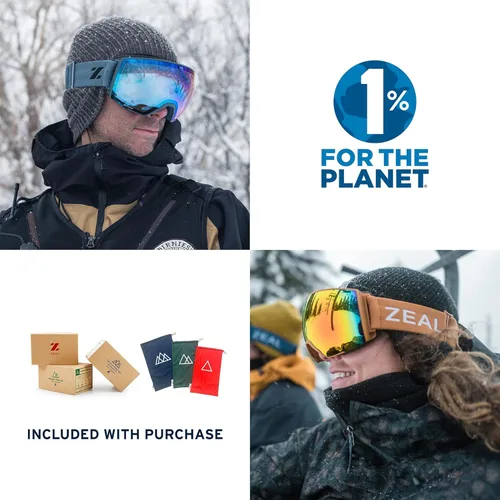 Vista 6 de Zeal Optics Hangfire - Gafas de esquí y snowboard para hombres y mujeres, OTG, antivaho