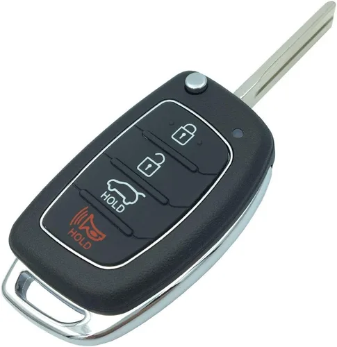 Vista 4 de Funda de repuesto sin cortar para llave remota con 4 botones para Hyundai Sonata Santa Fe Flip Key Control remoto
