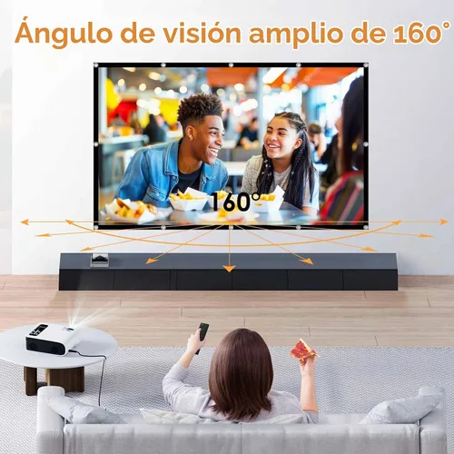 Vista 3 de Pantalla de proyección de 60 pulgadas, pantalla de película de proyección portátil OKEDUO 4K 16:9 HD, antiarrugas para interior y exterior