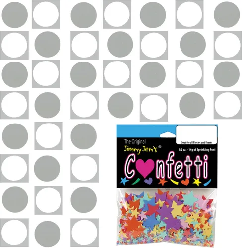 Vista 172 de Confetti Circle 1/4" Negro, Azul Marino Combo - 2 bolsas de media onza (1 oz) (8550/9971)