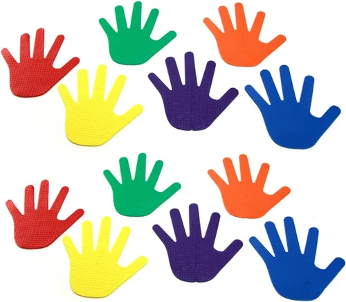 Vista 6 de GSi Spot Markers Non-Toxic Non-Slip for Kids Education and Preschool Classroom Kindergarten Learning Activity with Hand feet and Arrow Markers