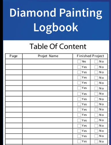 Diamond Painting Logbook Diamond Painting Journal & Notebook, Journal for Diamond Painting Art Enthusiasts