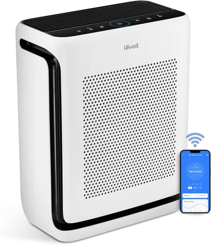LEVOIT Purificadores de aire para el hogar, habitación grande de hasta 1800 pies cuadrados en 1 hora con filtros lavables, monitor de calidad del