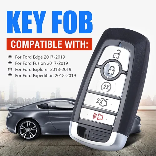 Vista 2 de Keymall Reemplazo de llave remota inteligente para Ford Edge/para Ford Fusion/para Ford Explorer/para Ford Expedition 2017 2018 2019