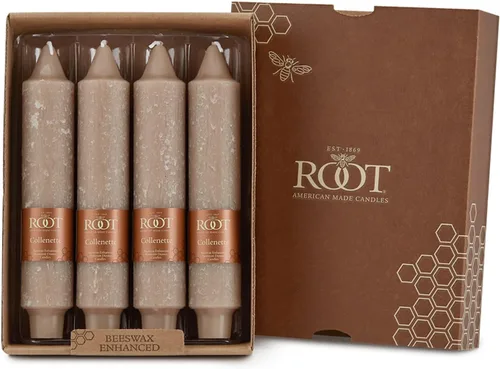 Vista 23 de Root Candles 59572 Timberline Collenette - Velas de cena sin perfume de 5 pulgadas, 8 unidades, oliva oscuro