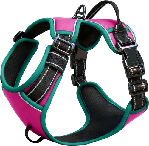 Vista 81 de Arnés para perro sin tirones, chaleco reflectante ajustable y acolchado para mascotas con asa de fácil control, fácil de llevar con nudo elegante