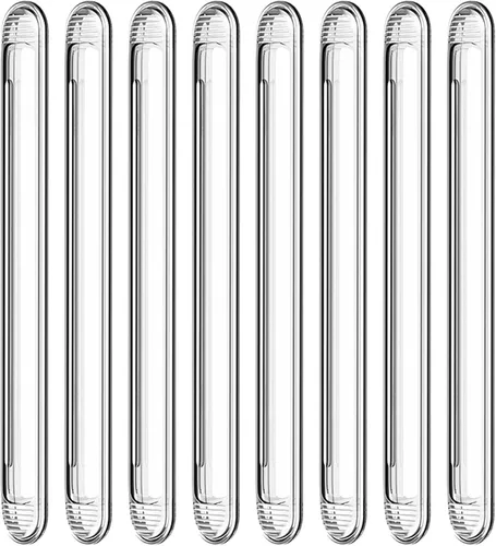 Vista 14 de Parachoques transparentes para muebles 6 unidades (6 largas) - Almohadillas protectoras de pared de goma de silicona con respaldo adhesivo