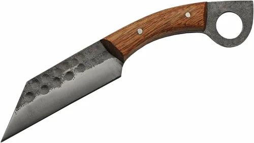 Vista 2 de Szco Supplies 9.5 "cuchillo de caza de hoja de seax con mango de madera de espiga completa con funda, marrón (HS-4442)
