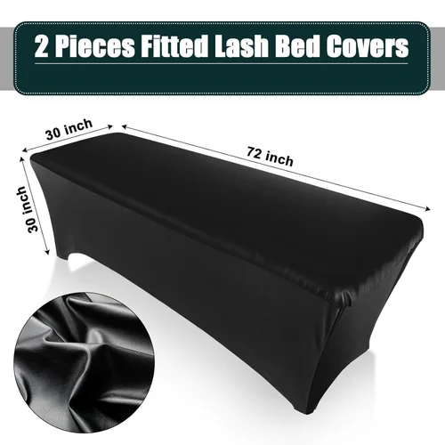 Vista 2 de Remagr 2 fundas de cama de piel sintética para mesa de masaje, impermeables, reutilizables, para cama de spa, para masaje de pestañas, spa, salón