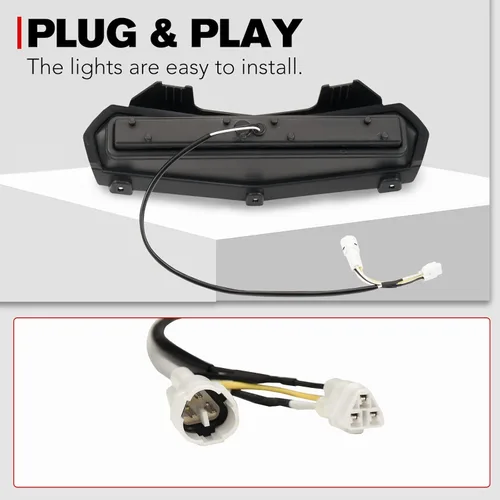 Vista 3 de A & UTV PRO Luz LED de capó para Yamaha Wolverine RMAX RMAX2 RMAX4 1000 2021-2025, accesorios 2021-2025, panel de capó auxiliar delantero DRL Scoop