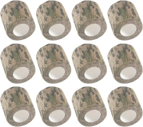 Vista 53 de IndigoCase Paquete de 6 vendajes autoadhesivos de 2 pulgadas, paquete variado de vendajes de color negro, cinta de agarre elástica, envolturas