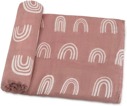 Vista 17 de Comfy Cubs Mantas Envolventes de Muselina Paquete de 4, 47 x 47 Pulgadas, Juego de Mantas de Algodón Suave para Bebé, Envolturas Grandes