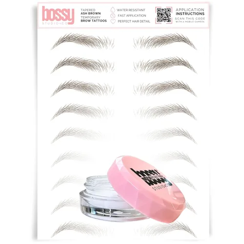 Vista 156 de Brows by Bossy Tatuaje temporal para cejas 8 colores y 6 estilos adhesivos impermeables para cejas, tatuajes falsos para el cabello como pelar