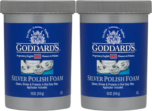 Vista 10 de Goddard's Espuma de Pulido de Plata – Limpiador de Joyas de Plata para Antigüedades, Accesorios, Ornamentos y Más – Limpiador de Plata