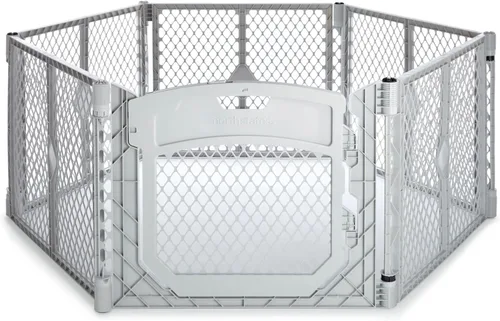 Vista 18 de MYPET Extensión de 2 paneles para Puerta para el patio para mascotas: Fabricado en EE. UU. Independiente. Aumenta el área de juego hasta 34 pies