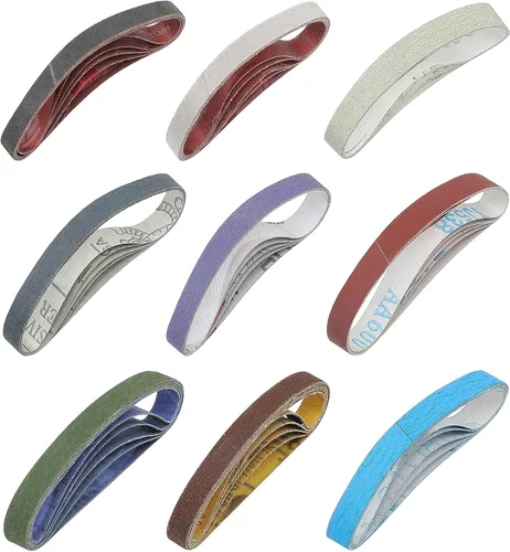 Vista 8 de Kit de 30 correas de afilado de repuesto de 1/2" x 12" para afilador oficial de cuchillos y herramientas Work Sharp (WSKTS y WSKTS-KT/Mk.1 y Mk.2)