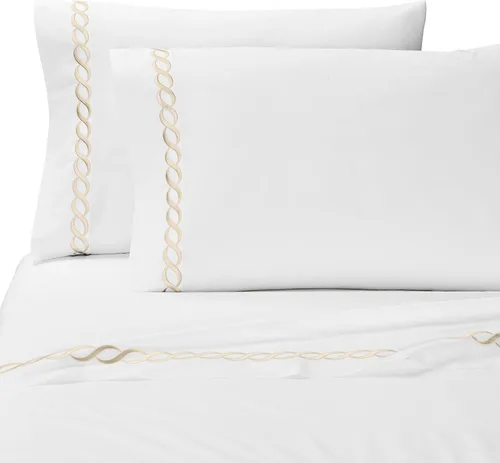 Vista 15 de Kassatex King Catena Bedding Collection - Edredón de edredón, color plateado