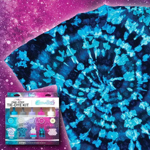 Vista 6 de Tulip Glow in The Dark Cosmic Galaxy - Kit de teñido anudado de 4 colores con mezcla brillante
