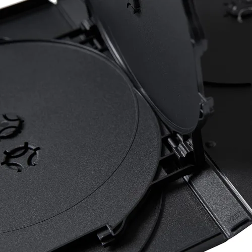 Vista 7 de Progo Funda premium para DVD de 6 discos de tamaño estándar de 0.551 in con funda transparente, solución de almacenamiento que ahorra espacio