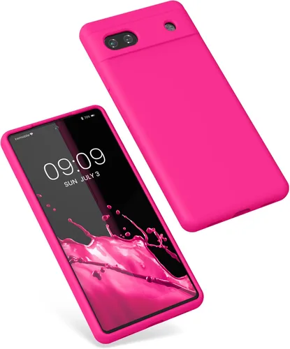 Vista 67 de kwmobile Funda Compatible con Google Pixel 6 Pro - Funda de teléfono de silicona TPU con acabado suave - Azul Arrecife