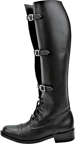 Vista 4 de Hispar Hombre Hombre Semental Campo Caballo Botas Elegante Moda Equestrian Negro