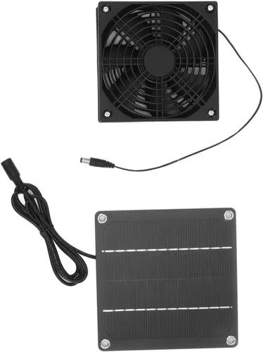 Vista 4 de Kit de ventilador solar Panel Solar Invernadero Jardín Monocristalino Silicio Abs Solar Extractor Solar