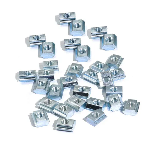 100 Uds 20 Series T Tuerca deslizante Martillo Tuerca Bloque de Tuerca Cuadrada Tuercas M3 T Tuercas para 2020 Perfiles de Aluminio Ranura T 0.236