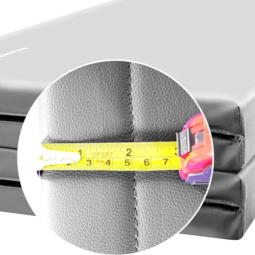 Vista 9 de BalanceFrom Colchoneta de gimnasia plegable de 4 paneles de 6 x 4 pies, almohadilla de 2 pulgadas de grosor con superficie de vinilo y asas