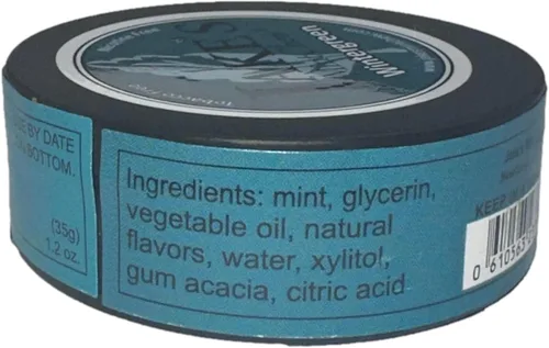 Vista 3 de Jake's Mint Chew - Wintergreen - Paquete de 10 - Sin tabaco ni nicotina