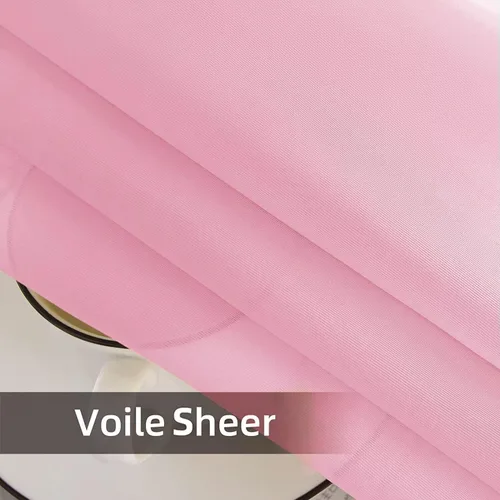 Vista 26 de SpaceDresser Cortinas traslúcidas impermeables para patio y exteriores – 2 paneles de cortina transparente con bolsillo para barra para sala