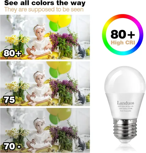 Vista 5 de Bombillas equivalentes a 25 vatios, bombilla blanca cálida de 2700 K, bombilla LED A15 E26,Bombilla de 3 vatios,Bombillas de bajo vatio,Lámpara