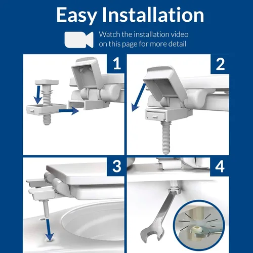 Vista 7 de Mayfair Aurora, asiento de inodoro de cierre lento, bisagras fáciles de limpiar y asiento de plástico ajustable de ajuste perfecto, fabricado en EE.