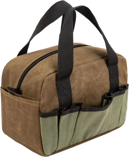 Vista 14 de Bolsa de herramientas pequeña de 12 pulgadas, bolsa de almacenamiento de herramientas de lona, gran capacidad, multiusos, con cremallera, bolsa