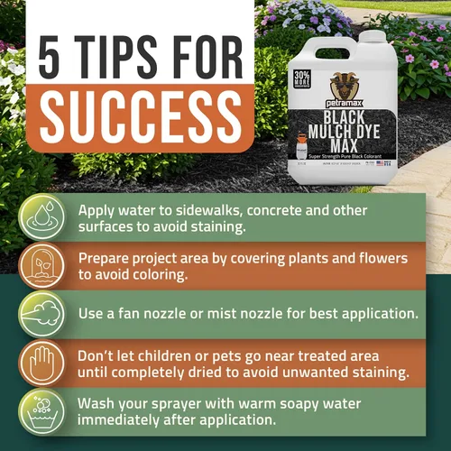 Vista 9 de Petra Spray de tinte de mantillo negro con rociador PetraTools para refrescar el paisaje que se desvanece, tinte negro a mantillo de madera