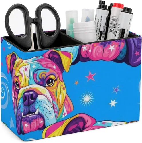 Vista 20 de Desk Organizer Pencil Cups Aztec Red Blue, Convenient Storage for Your Writing Tools