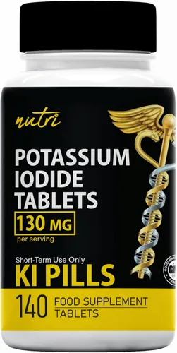 Vista 9 de Tabletas de radiación de yoduro de potasio de 130 mg - (60 tabletas) EXP 10/2032 - Ki Pills Tablets de yodo de potasio para radiación - Píldoras