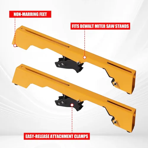 Vista 8 de Paquete de 2 soportes de montaje para sierra ingletadora, sierra ingletadora grande de servicio pesado compatible con soportes DWX723, DWX724