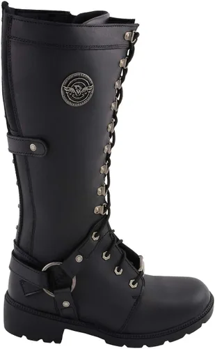 Vista 3 de Milwaukee Leather MBL9380 - Botas de cuero negras 'Jane' de 15 pulgadas para mujer