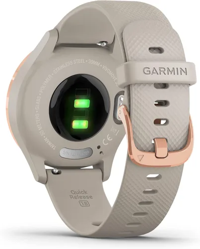 Vista 7 de Garmin - Vívomove 3S, smartwatch híbrido con manos reales y pantalla táctil oculta
