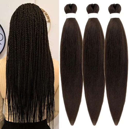 Vista 90 de Leticia - Cabello estirado para trenzar, color negro, 16 pulgadas, paquetes de 6